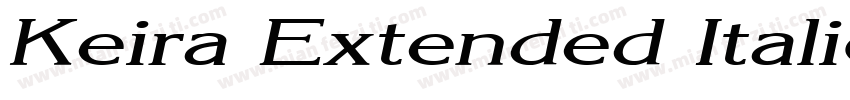 Keira Extended Italic字体转换